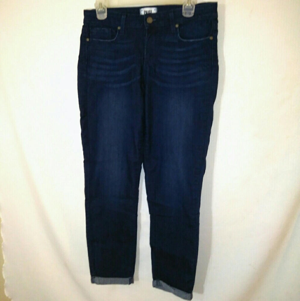 Paige size 28 Kylie Crop rolled cuff bfriend jeans